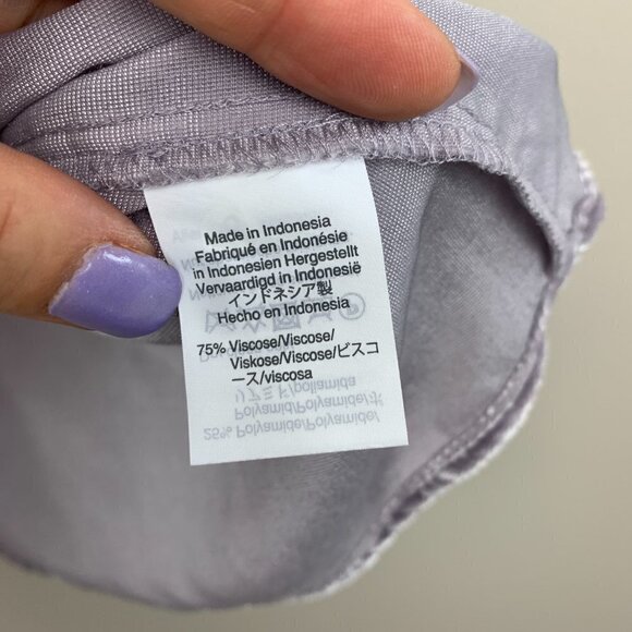 Crushed Velvet Purple Top by Madewell Size Large - Picture 4 of 6